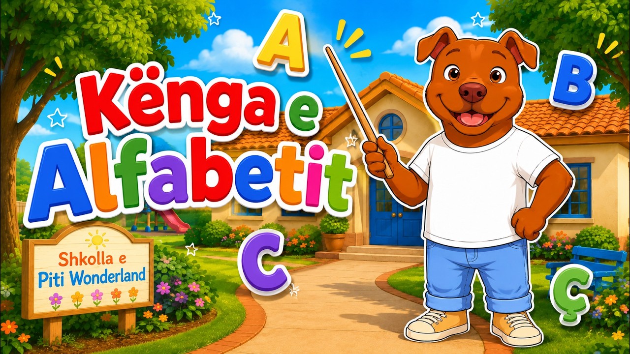 🎶 Kënga e Alfabetit | Mëso Shkronjat A–Zh  |  Këngë për fëmijë | Piti Wonderland